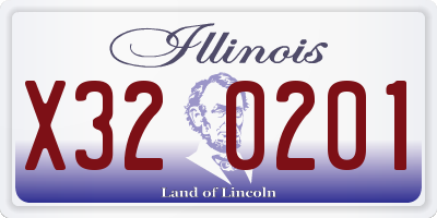 IL license plate X320201