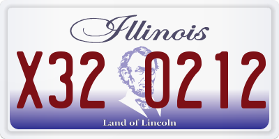 IL license plate X320212