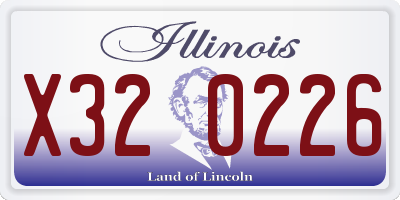 IL license plate X320226