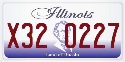 IL license plate X320227
