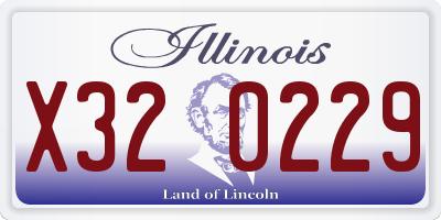 IL license plate X320229