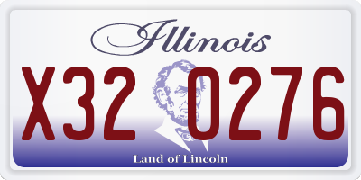 IL license plate X320276