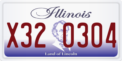 IL license plate X320304