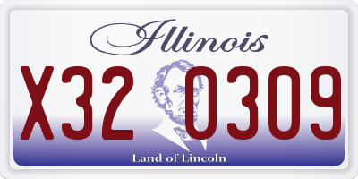 IL license plate X320309
