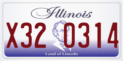 IL license plate X320314