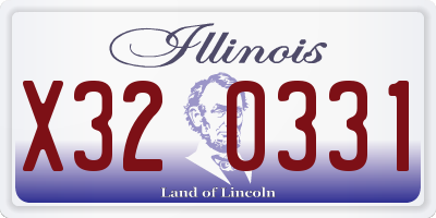 IL license plate X320331