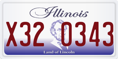 IL license plate X320343