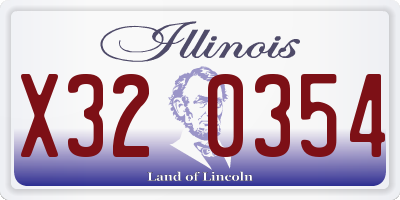 IL license plate X320354
