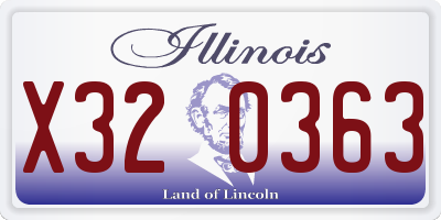 IL license plate X320363