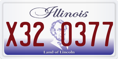 IL license plate X320377