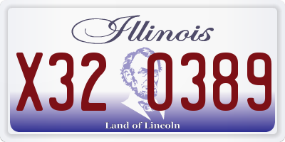 IL license plate X320389