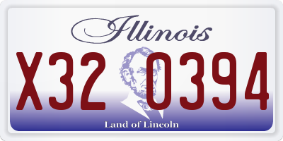 IL license plate X320394