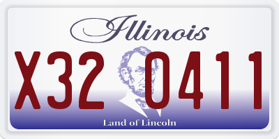 IL license plate X320411