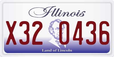 IL license plate X320436