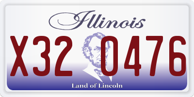 IL license plate X320476