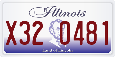 IL license plate X320481