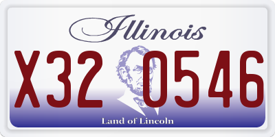 IL license plate X320546