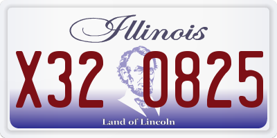 IL license plate X320825