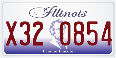 IL license plate X320854