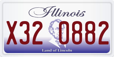 IL license plate X320882