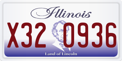 IL license plate X320936