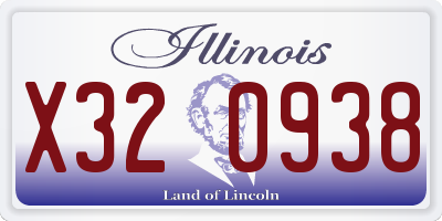 IL license plate X320938