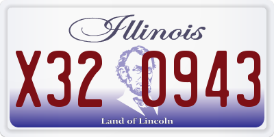 IL license plate X320943