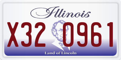 IL license plate X320961