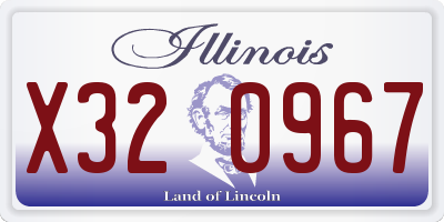 IL license plate X320967