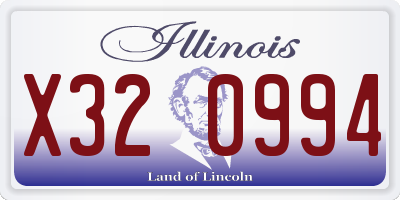 IL license plate X320994