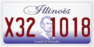 IL license plate X321018