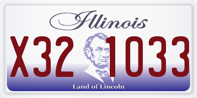 IL license plate X321033