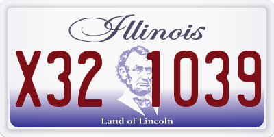 IL license plate X321039