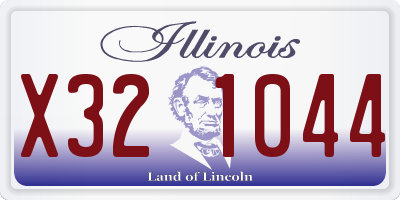 IL license plate X321044