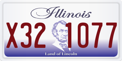 IL license plate X321077