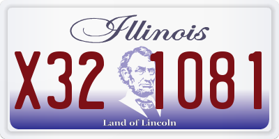 IL license plate X321081