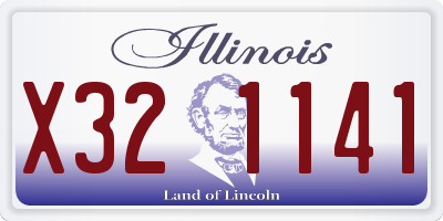 IL license plate X321141
