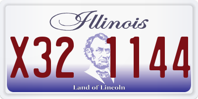 IL license plate X321144