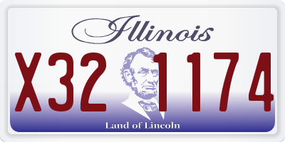IL license plate X321174