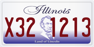 IL license plate X321213