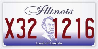 IL license plate X321216
