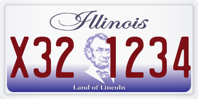 IL license plate X321234
