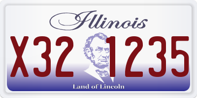 IL license plate X321235