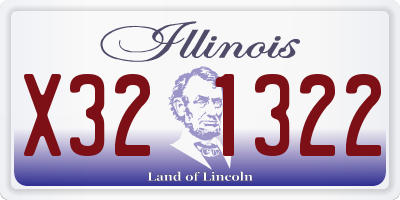 IL license plate X321322