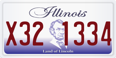 IL license plate X321334