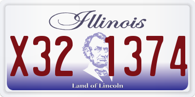 IL license plate X321374