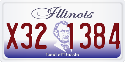IL license plate X321384