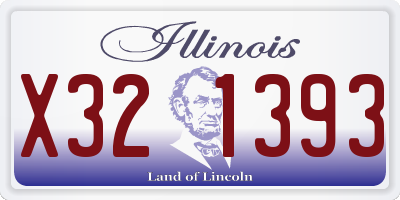 IL license plate X321393