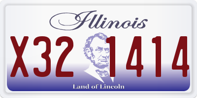 IL license plate X321414
