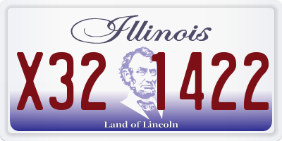 IL license plate X321422